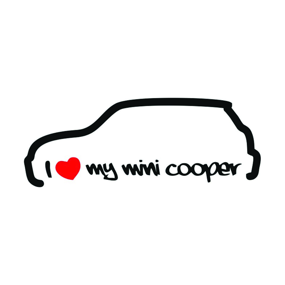 Aufkleber - I Love my Mini Cooper
