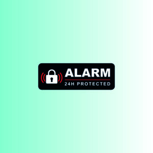 Aufkleber – Alarm 24 H Protected