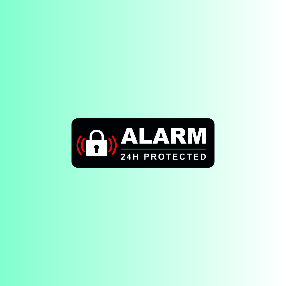 Aufkleber – Alarm 24 H Protected
